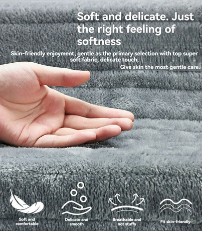 Electric Heated Blanket Smart Thermostatic Intelligent Timing Automatic - Beige - Size 1.5-1.8m