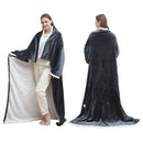 Wearable Heated Blanket Blanket With Sleeves Heated Throw Temperature - Gray - Size 127-177cm