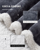 Wearable Heated Blanket Blanket With Sleeves Heated Throw Temperature - Gray - Size 127-177cm