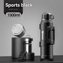 316 Stainless Steel Thermos Large Capacity Thermos Portable Thermos Flask - Black - Size 2000ml