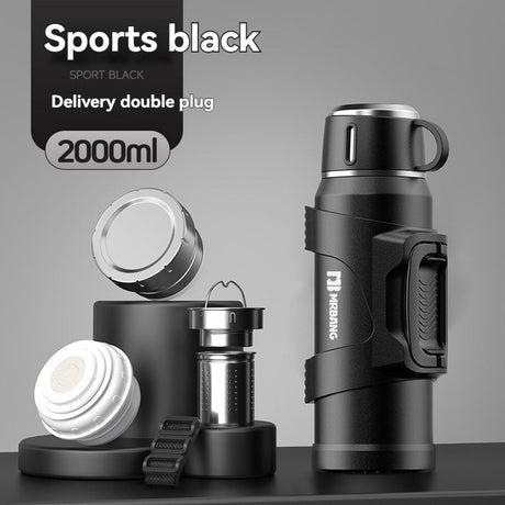 316 Stainless Steel Thermos Large Capacity Thermos Portable Thermos Flask - Green - Size 1200ml
