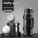 316 Stainless Steel Thermos Large Capacity Thermos Portable Thermos Flask - Green - Size 1200ml