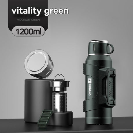 316 Stainless Steel Thermos Large Capacity Thermos Portable Thermos Flask - Green - Size 2000ml