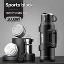 316 Stainless Steel Thermos Large Capacity Thermos Portable Thermos Flask - Silver - Size 1200ml