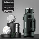 316 Stainless Steel Thermos Large Capacity Thermos Portable Thermos Flask - Silver - Size 3000ml