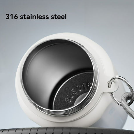 316 Stainless Steel Water Bottle Outdoor Insulated Bottle Sports Straw Bottle - Black - Size 1000ml
