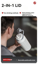 316 Stainless Steel Water Bottle Outdoor Insulated Bottle Sports Straw Bottle - White - Size 1200ml
