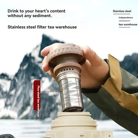 316 Stainless Steel Thermos Large Capacity Thermos Portable Thermos Flask - Silver - Size 2000ml