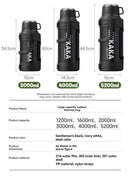 316 Stainless Steel Thermos Large Capacity Thermos Portable Thermos Flask - White - Size 1600ml