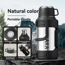 316 Stainless Steel Thermos Large Capacity Thermos Portable Thermos Flask - White - Size 2000ml