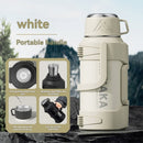 316 Stainless Steel Thermos Large Capacity Thermos Portable Thermos Flask - White - Size 5200ml