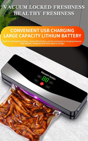 wireless vacuum sealer, portable vacuum sealer, chargeable vacuum sealer, Japanese technology vacuum sealer, food storage vacuum sealer, cordless food sealer, kitchen gadget Australia