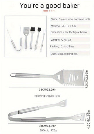 stainless steel BBQ tool set, BBQ utensils, outdoor grilling tools, Australian BBQ set, durable BBQ tools