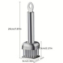 Silver White meat tenderizer, stainless steel, kitchen tool, tender meat, cooking essential, Australian kitchen, beef tenderizer, chicken tenderizer, marinating tool, kitchen gadget