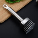 Silver White meat tenderizer, stainless steel, kitchen tool, tender meat, cooking essential, Australian kitchen, beef tenderizer, chicken tenderizer, marinating tool, kitchen gadget