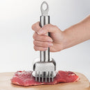 Silver White meat tenderizer, stainless steel, kitchen tool, tender meat, cooking essential, Australian kitchen, beef tenderizer, chicken tenderizer, marinating tool, kitchen gadget