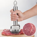 Silver White meat tenderizer, stainless steel, kitchen tool, tender meat, cooking essential, Australian kitchen, beef tenderizer, chicken tenderizer, marinating tool, kitchen gadget