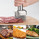 Silver White meat tenderizer, stainless steel, kitchen tool, tender meat, cooking essential, Australian kitchen, beef tenderizer, chicken tenderizer, marinating tool, kitchen gadget