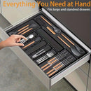 kitchen utensil set, organizer tray, wooden look handles, stainless steel utensils, heat resistant kitchen tools, Australian kitchenware, home cook essentials, non-stick safe utensils, kitchen drawer organizer, cooking utensils set