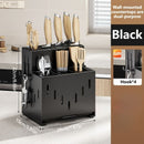 Gray kitchen knife storage rack, kitchen utensils organizer, knife holder, kitchen storage solution, high-quality kitchen rack, knife block organizer, countertop knife rack, Australian kitchen storage, kitchen tool organizer