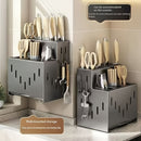 Gray kitchen knife storage rack, kitchen utensils organizer, knife holder, kitchen storage solution, high-quality kitchen rack, knife block organizer, countertop knife rack, Australian kitchen storage, kitchen tool organizer