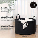 woven laundry basket, durable laundry basket, spacious laundry hamper, stylish laundry storage, Australian home organisation, multi-purpose storage basket, ergonomic handles, decorative laundry bin