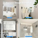 White wall-mounted clothes hanger, adjustable hanger, laundry hanger, home organization, high-quality hanger, space saving hanger, wall clothes rail, Australian home, coat hanger wall mount