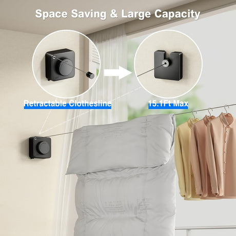 White wall-mounted clothes hanger, adjustable hanger, laundry hanger, home organization, high-quality hanger, space saving hanger, wall clothes rail, Australian home, coat hanger wall mount