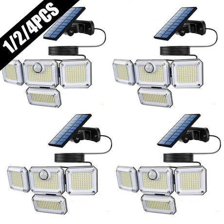 solar outdoor light, motion sensor wall light, waterproof led light, rotatable solar panel, Australian outdoor lighting, energy saving garden light, dusk to dawn light - White light - Size 1PCS