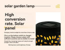 solar table lamp, outdoor metal lamp, IP65 lamp, ambient projection light, garden night light, bedroom decor lamp, party lighting, Australian outdoor decor - White - Size 2PCS