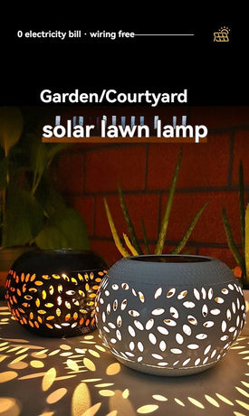 solar table lamp, outdoor metal lamp, IP65 lamp, ambient projection light, garden night light, bedroom decor lamp, party lighting, Australian outdoor decor - White - Size 2PCS