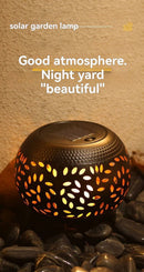 solar table lamp, outdoor metal lamp, IP65 lamp, ambient projection light, garden night light, bedroom decor lamp, party lighting, Australian outdoor decor - White - Size 2PCS