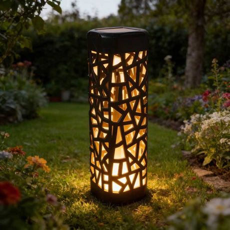 solar garden lights, outdoor waterproof lights, warm white LED pathway lights, automatic dusk to dawn lights, landscape lighting, lawn lights, patio lights, driveway lights, solar stake lights, Australian outdoor lights - Warm light - Size 6PCS