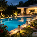 solar garden lights, outdoor waterproof lights, warm white LED pathway lights, automatic dusk to dawn lights, landscape lighting, lawn lights, patio lights, driveway lights, solar stake lights, Australian outdoor lights - Warm light - Size 6PCS