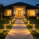 solar garden lights, outdoor waterproof lights, warm white LED pathway lights, automatic dusk to dawn lights, landscape lighting, lawn lights, patio lights, driveway lights, solar stake lights, Australian outdoor lights - Warm light - Size 6PCS