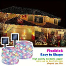 solar outdoor string lights, 300LED solar lights, copper wire fairy lights, 8-pattern solar lights, garden lights Australia, courtyard lights, Christmas lights, party lights, wedding lights, warm white, cool white, multi-color solar lights - Multi - Size