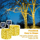 solar outdoor string lights, 300LED solar lights, copper wire fairy lights, 8-pattern solar lights, garden lights Australia, courtyard lights, Christmas lights, party lights, wedding lights, warm white, cool white, multi-color solar lights - White light -