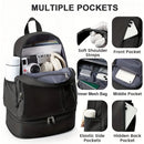 Travel Backpack Shoe Compartment Durable Backpack Travel Accessories Carry-On - Black - Size Regular
