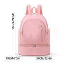 Travel Backpack Shoe Compartment Durable Backpack Travel Accessories Carry-On - Pink - Size Regular