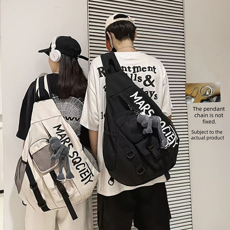 Mars Society Backpack Travel Backpack Stylish Backpack Durable Backpack Roomy - Beige - Size Hanging - piece