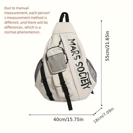 Mars Society Backpack Travel Backpack Stylish Backpack Durable Backpack Roomy - Beige - Size Hanging - piece