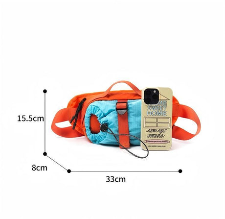 Travel Waist Pack Hiking Waist Pack Water Bottle Storage Pack Outdoor Accessory - Blue - Size routine