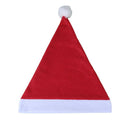 adult christmas hats, christmas party hats, outdoor christmas decorations, festive hats, santa hats, christmas accessories, red and white santa hat, fluffy pom pom hat - Red - Size 20PCS