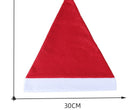 adult christmas hats, christmas party hats, outdoor christmas decorations, festive hats, santa hats, christmas accessories, red and white santa hat, fluffy pom pom hat - Red - Size 20PCS