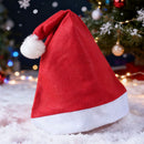 adult christmas hats, christmas party hats, outdoor christmas decorations, festive hats, santa hats, christmas accessories, red and white santa hat, fluffy pom pom hat - Red - Size 20PCS