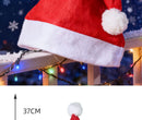 adult christmas hats, christmas party hats, outdoor christmas decorations, festive hats, santa hats, christmas accessories, red and white santa hat, fluffy pom pom hat - Red - Size 20PCS