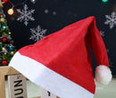adult christmas hats, christmas party hats, outdoor christmas decorations, festive hats, santa hats, christmas accessories, red and white santa hat, fluffy pom pom hat - Red - Size 20PCS