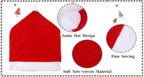 Christmas chair covers, red velvet chair covers, Santa hat chair covers, Christmas dining decor, holiday chair decorations, festive chair covers, Australian Christmas decorations, Xmas table setting