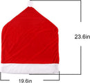 Christmas chair covers, red velvet chair covers, Santa hat chair covers, Christmas dining decor, holiday chair decorations, festive chair covers, Australian Christmas decorations, Xmas table setting