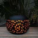 solar lamp, outdoor solar light, iron hollow out lamp, courtyard decor, garden lighting, camping light, landscape lamp, Christmas decoration, eco-friendly light - White - Size L